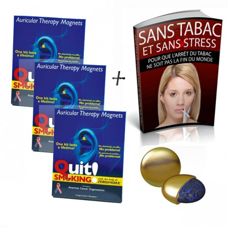 kit zero smoke, livre sans tabac et sans stress, cesser de fumer, auriculothérapie, acupuncture stop tabac, quit smpking, aimants arret tabac, Zero Smoke, Thérapie d’acupression Quit Smoking, aimants antitabac pour arrêter de fumer, Aimants anti-tabac, 